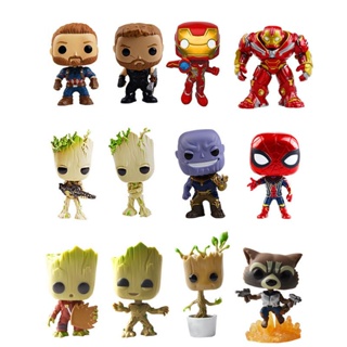 โมเดลฟิกเกอร์ Avengers 3 Funko POP Iron Man Big Thanos Captain America สําหรับตกแต่งบ้าน