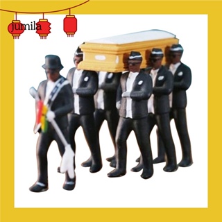 [JU] โมเดลฟิกเกอร์ 1/18 Ghana Funeral Coffin Dancing Pallbearer Team สําหรับตั้งโต๊ะ