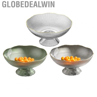 Globedealwin Draining Fruit   Beautiful Luxurious Plastic Footed Bowl Multi Purposes with Hole for Living Room Coffee Table