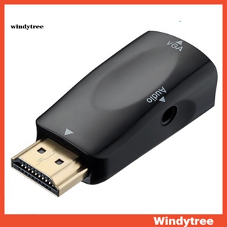 [W&amp;T] อะแดปเตอร์แปลง HD 1080P HDMI เป็น VGA พร้อมสายเคเบิลเสียง สําหรับโปรเจคเตอร์ PC X-box