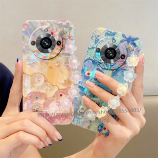 พร้อมส่ง เคสโทรศัพท์มือถือ ลายดอกไม้ พร้อมสายคล้องมือ สําหรับ Realme11 Pro Realme 11 Pro + Plus 5G 2023