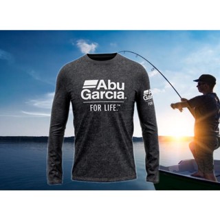 ABU GARCIA คุณภาพดี &amp; คุ้มค่า !!! เสื้อยืดแขนยาว ผ้าไมโครไฟเบอร์ สําหรับตกปลา