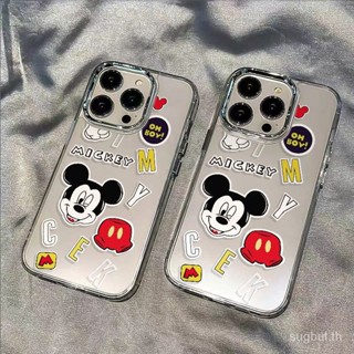 เคสโทรศัพท์มือถือแบบใส กันกระแทก ลายการ์ตูนมิกกี้เมาส์ เรียบง่าย สําหรับ iPhone 7 8 Plus XS XR X XS max 11 12 13 14 11 Pro max 12 Pro 13 Pro max 14 Pro max