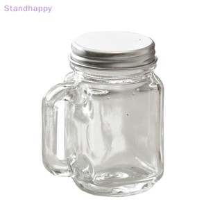 Standhappy ขวดโหลใส่น้ําผึ้ง นม กาแฟ ขนาดเล็ก แบบพกพา พร้อมฝาปิด สําหรับปาร์ตี้ บาร์ วอดก้า วิญญาณ ช็อตแก้ว