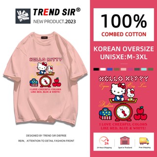 TrendSir มาแล้วจ้า🥰 สินค้าใหม่ เสื้อยืดไซส์ใหญ่ สไตล์เกาหลี เสื้อยืดนักเรียนหลากหลายแฟชั่ มี7สี M-3XL