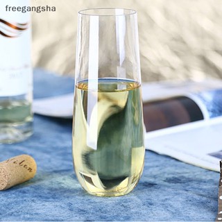 [FREG] 1Pc Champagne Glass Transparent Plastic Whiskey Glass Shatterproof Reusable Drink Cups For Wedding Party Bar Home Wine Glass FDH