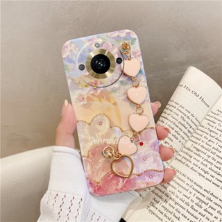 เคสป้องกันโทรศัพท์มือถือ TPU แบบนิ่ม ลายดอกซากุระ มีสายคล้อง สําหรับ Realme 11 Pro+ 11 Pro Plus 5G 4G C53 NFC 2023