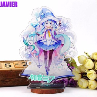 JAVIER โมเดลฟิกเกอร์อะคริลิค รูปการ์ตูน Miku Hatsune Sakura Princess แบบตั้งโต๊ะ สําหรับเก็บสะสม