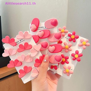 Alittlesearch11 กิ๊บติดผม ลายดอกไม้น่ารัก สีชมพู ขนาดเล็ก 5 ชิ้น