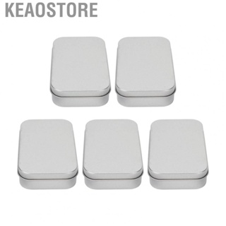 Keaostore 5pcs Metal Rectangular Empty Tins Box Pins Jewelry