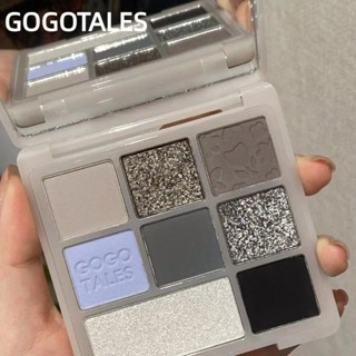 Gogotales พาเลทอายแชโดว์ บลัชออน เนื้อแมตต์ สีเทา สีฟ้า