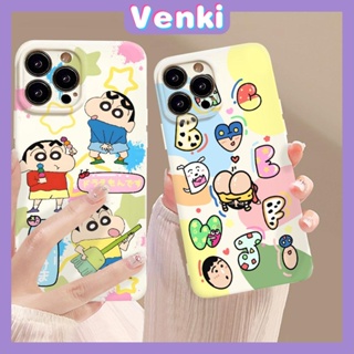 Venki - เข้ากันได้สำหรับ เคส iphone 11 เคสไอโฟน เคสไอโฟน11  เคสฟิล์ม TPU เคสเยลลี่สีขาวเคลือบเงากล้องป้องกันเคสเจลลี่ป้องกันน่ารักการ์ตูนตลกเด็กเข้ากันได้กับ iPhone 14 13 Pro Max iPhone 12 7 8Plus