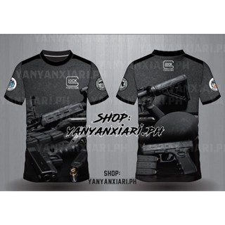 เสื้อยืดแขนสั้น พิมพ์ลาย GLOCK DESIGN สําหรับผู้ชาย
