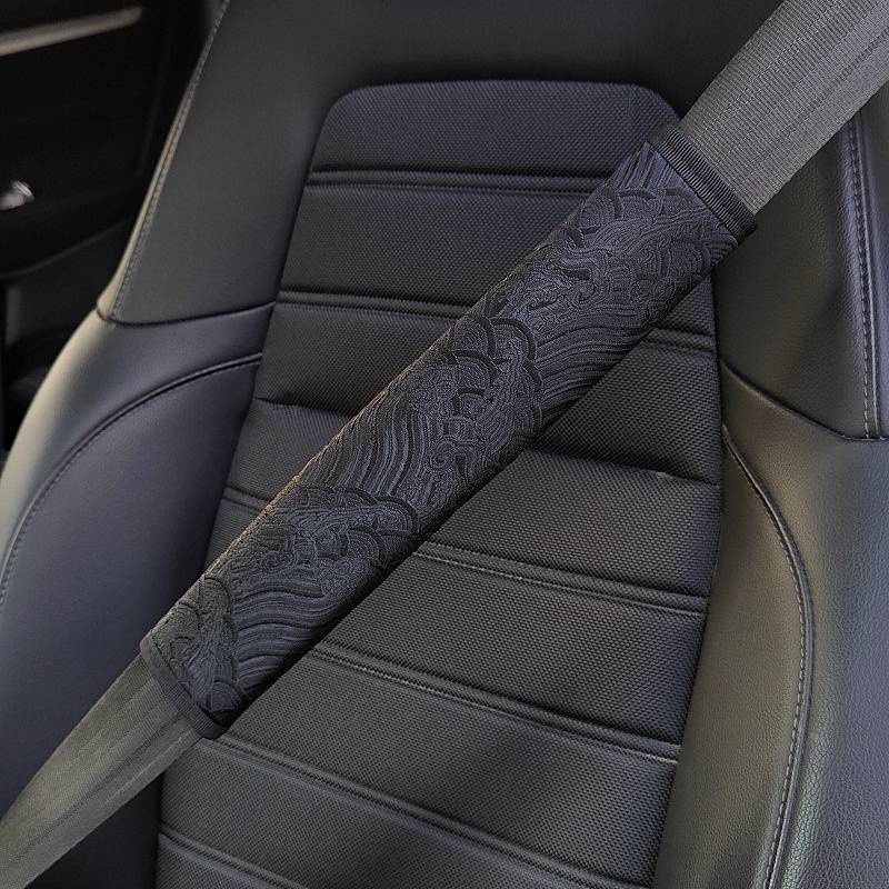 JDM Car Safety Belt Shoulder Pad Cover Embroidery Brocade Personality Four Seasons Universal Car Interior Safety Belt Protection wSR7