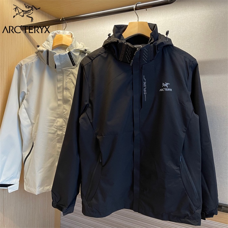 Arc'teryx เสื้อแจ็กเก็ตกันลม มีซิป ถอดออกได้ ของแท้ 100% กันน้ํา สําหรับผู้ชาย และผู้หญิง
