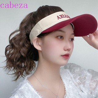 Cabeza หมวกเบสบอล วิกผมหางม้าสังเคราะห์ ทนความร้อน สีดํา สวมใส่ง่าย สําหรับผู้หญิง