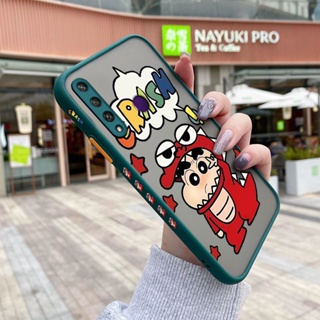 เคสซิลิโคนใส ขอบสี่เหลี่ยม กันกระแทก ลายการ์ตูนชินจัง สําหรับ Huawei Y6P