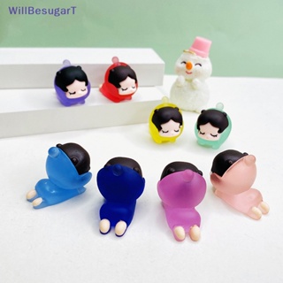 [WillBesugarT] ตุ๊กตาเรซิ่นเรืองแสงในที่มืด ขนาดเล็ก สําหรับตกแต่งบ้านตุ๊กตา 5 ชิ้น