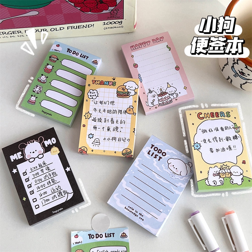 กระดาษ Notepad น่ารักการ์ตูนฉีกขาดได้ Non-Sticky หมายเหตุกระดาษกาวฟรีนักเรียนสาว Creative หนา Notepa