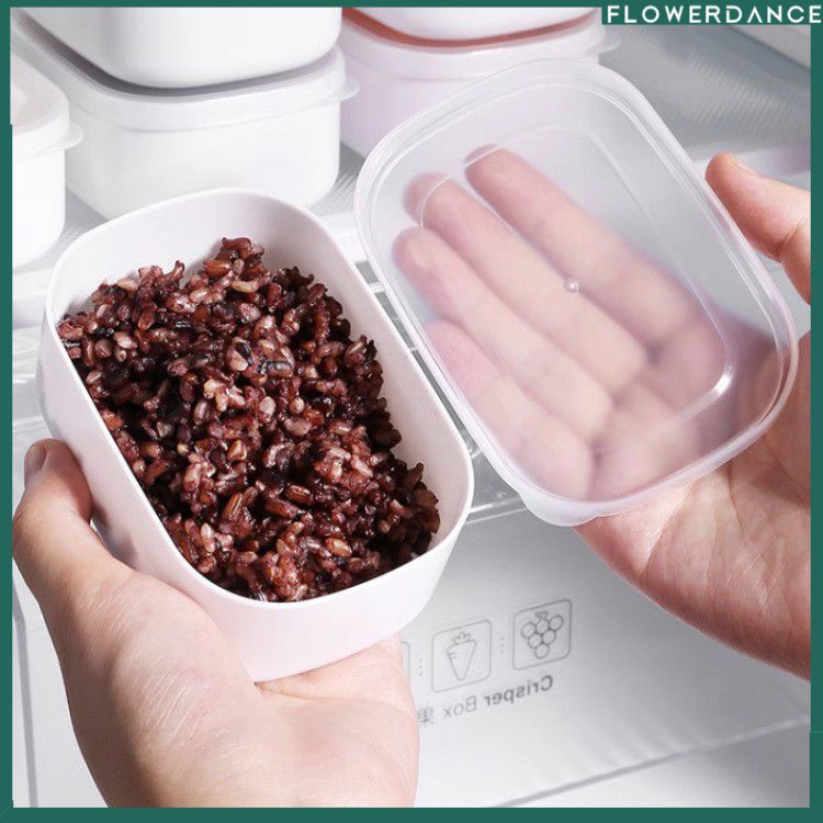 กล่องข้าวพลาสติก มินิ ทนความร้อน เข้าไมโครเวฟได้ กล่องข้าวลดน้ำหนัก ใช้สำหรับใส่อาหารสดในตู้เย็น ดอกไม้