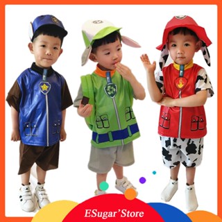 Paw Patrol เสื้อยืดแขนสั้น ลาย Marshall Rubble Chase Skye Zuma Dog Pup สําหรับเด็กผู้ชาย