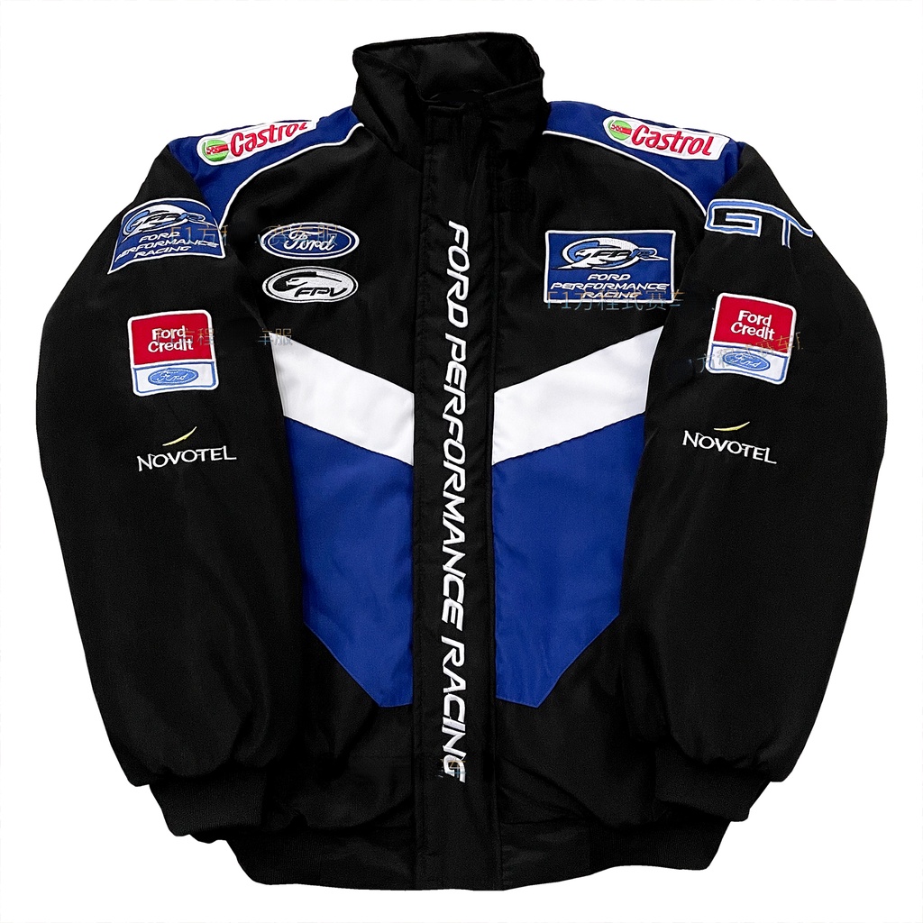 F1 เสื้อแจ็กเก็ตสูทลําลอง ผ้าฝ้าย ปักลาย Ford Fleet สไตล์อเมริกันเรโทร แฟชั่น สําหรับเครื่องปรับอากาศ รถจักรยานยนต์