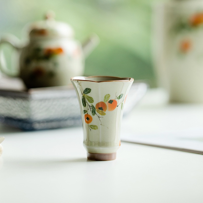 [A067] ชุดถ้วยชาพลับ หอมกลิ่น ลายดอกไม้ กังฟู สําหรับครัวเรือน