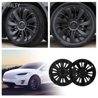 B_HILTY 4 ชิ้น 19 นิ้ว Hubcap การออกแบบอสมมาตรฝาครอบดุมล้อสำหรับ Tesla รุ่น Y 2020 ถึง 2023