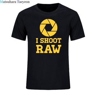 เสื้อยืด ผ้าฝ้าย พิมพ์ลาย I Shoot Raw ขนาดใหญ่ สําหรับผู้ชาย ไซซ์ 4XL 5XL 6XL