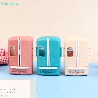 &lt;Happybay&gt; โมเดลตู้แช่แข็ง ประตูคู่ ขนาดเล็ก 1:12 สําหรับตกแต่งบ้านตุ๊กตา ห้องครัว