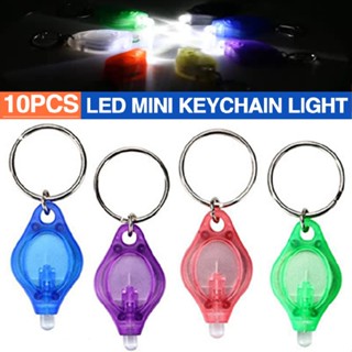 10pcs/set Mini Bright LED Light Keychain Lamp Key Ring Camping Torch