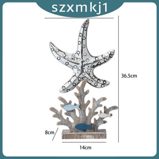 [Szxmkj1] ฟิกเกอร์ไม้ รูปชายหาด สําหรับตกแต่งบ้าน