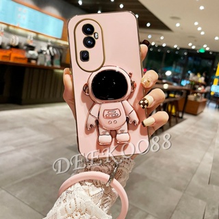 เคสโทรศัพท์มือถือ แบบนิ่ม ลายนักบินอวกาศ 3D มีสายคล้อง สําหรับ OPPO Reno10 Pro+ Pro Plus A78 4G 5G Reno 10 10Pro Reno10Pro+ 2023 OPPOA78