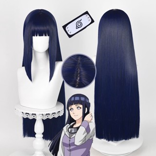 Misscoo Hyuga Hinata วิกผมสังเคราะห์ ทนความร้อน สีฟ้า