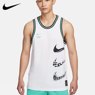 【พร้อมส่ง】ของแท้ 100% NIKE เสื้อยืดลําลอง แขนกุด ทรงหลวม แห้งเร็ว สําหรับฝึกบาสเก็ตบอล FJ7228-100