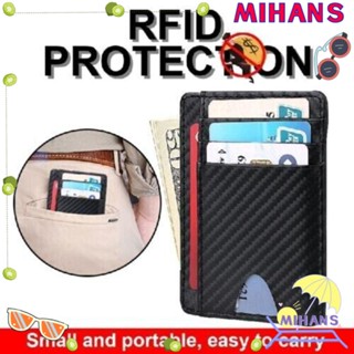 Mih RFID กระเป๋าสตางค์ กระเป๋าใส่บัตรเครดิต