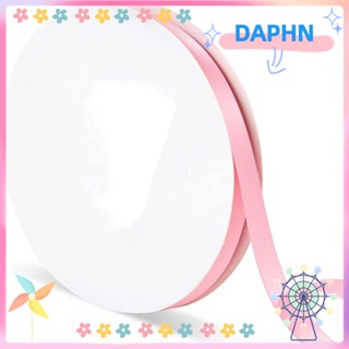 DAPHS ริบบิ้นผ้าซาติน แบบสองหน้า สีชมพู 3/8 นิ้ว สําหรับตกแต่งห่อของขวัญ 100 หลา