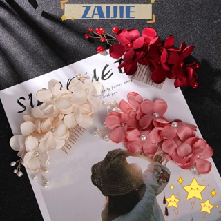 Zaijie24 หวีผม โรแมนติก เครื่องประดับผม งานแต่งงาน เจ้าสาว คลิป