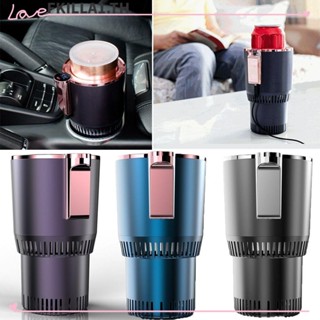 Faccfki 2-in-1 2-in-1 แก้วน้ําอลูมิเนียมอัลลอย ABS ทําความร้อน 12V สําหรับอุ่นขวดนมเด็ก ในรถยนต์ ออฟฟิศ