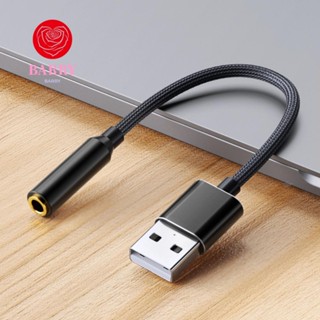 Barry สายเคเบิลอะแดปเตอร์ USB เป็น 3.5 มม. สําหรับไมโครโฟน 2 In 1 USB เป็น 3.5 มม.