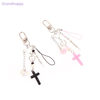 Standhappy ใหม่ พวงกุญแจ จี้ห้อยโทรศัพท์มือถือ Y2K รูปหัวใจน่ารัก สําหรับห้อยกระเป๋า