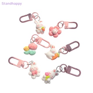 Standhappy พวงกุญแจ จี้การ์ตูนกระต่ายน่ารัก 1 ชิ้น สําหรับห้อยกระเป๋าเป้สะพายหลัง