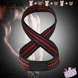 Okdeals สายรัดข้อมือไนล่อน กันลื่น สําหรับยกน้ําหนัก 8 ชิ้น