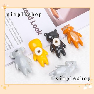 SIMPLE ลูกบิดลิ้นชัก แฮนด์เมด ลายการ์ตูนหมีน่ารัก