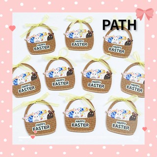 PATH ตะกร้าไม้ พิมพ์ลายกระต่าย ไข่ งานฝีมือ DIY 1 ชิ้น