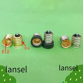Lansel อะแดปเตอร์ซ็อกเก็ตหลอดไฟ E14 เป็น E12 E14 เป็น E12 ทองแดง ทนทาน 10 ชิ้น