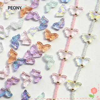 PEONYPAVILION ลูกปัดคริสตัล รูปผีเสื้อ ขนาด 15 มม. สําหรับทําเครื่องประดับ diy