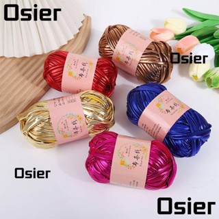 Osier1 ไหมพรมถักโครเชต์ สําหรับเสื้อยืด เย็บผ้า สีเมจิก แวววาว DIY มือถัก