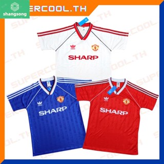 shangsong Manchester United 1988/89 เสื้อบอลย้อนยุค เสื้อแมนยูย้อนยุค Sharp