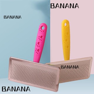 BANANA1 แปรงหวีขนสุนัข กําจัดฝุ่น โลหะ หัวไนท์ แปรงนวดสุนัข พินสเตนเลส